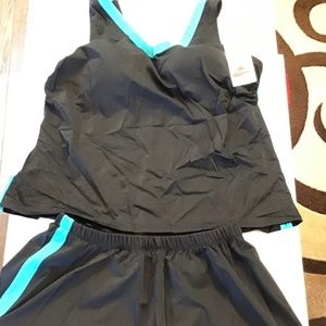 NWT Swimsuits For All Tankini/Skirt Size 14